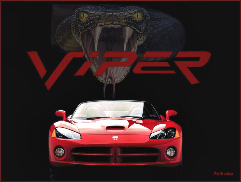 Dodge Viper with snake logo