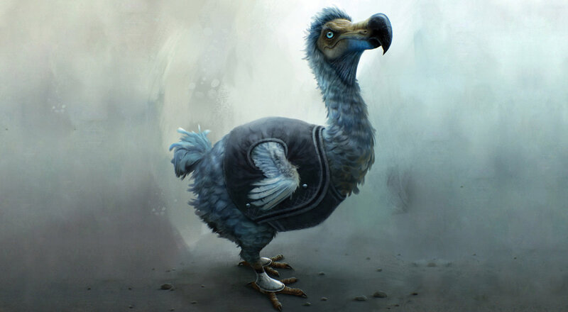 Dodo Bird in Vest — Gray