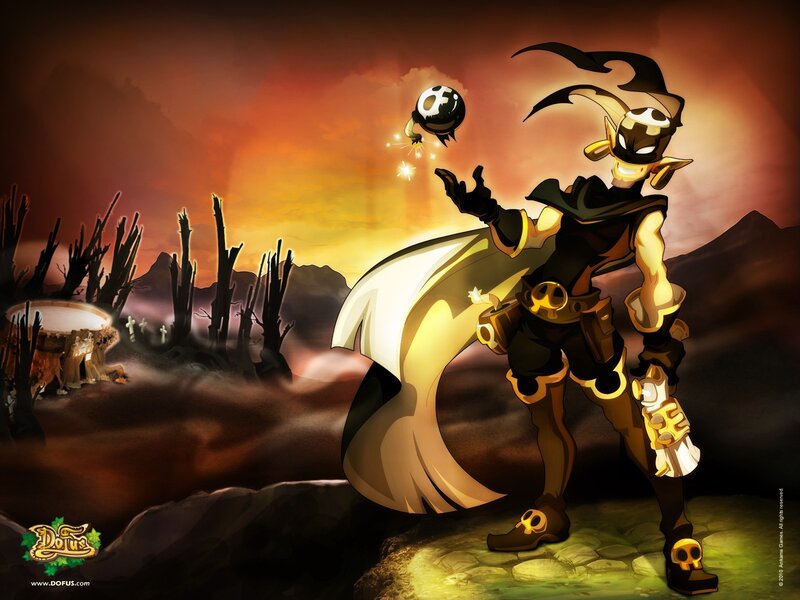 Dofus character in a desolate landscape