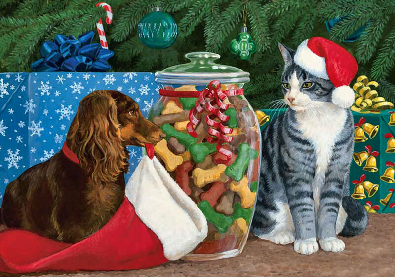 Dog and Cat with Treats
