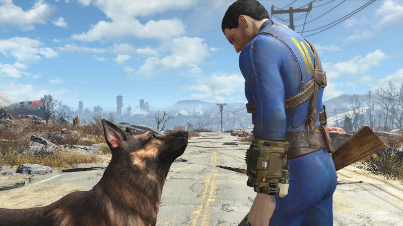 Dog and Man in Wasteland
