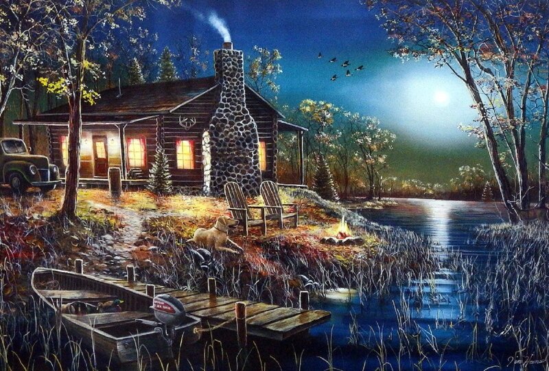 Dog by Cabin