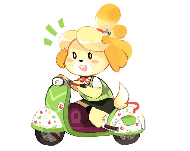 Dog Character on Scooter