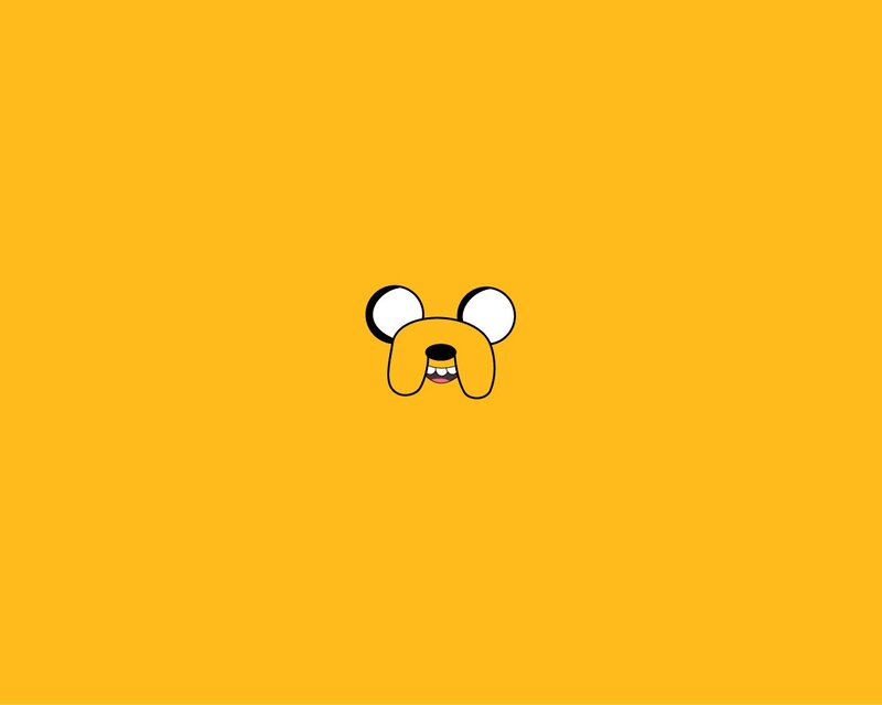 Dog Face on Yellow — Playful