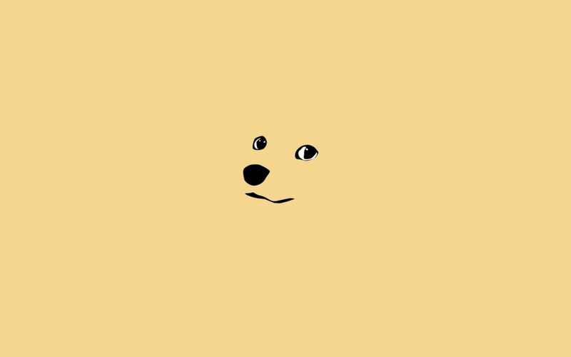 Dog Face on Yellow