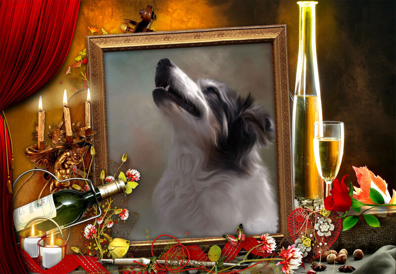 Dog in a Portrait