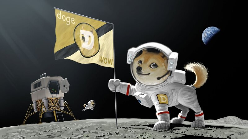 Dog in Astronaut Suit — Black