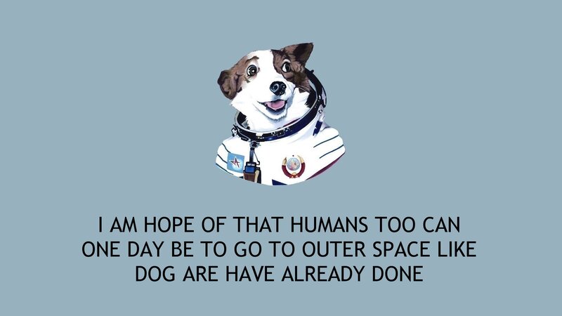 Dog in Astronaut Suit — Blue