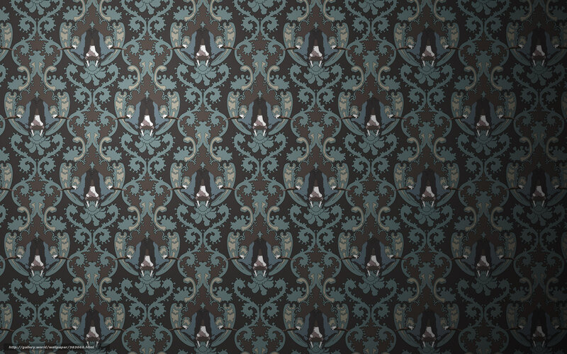 Dog in Damask Pattern
