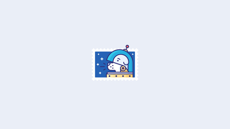 Dog in Space Helmet — Blue