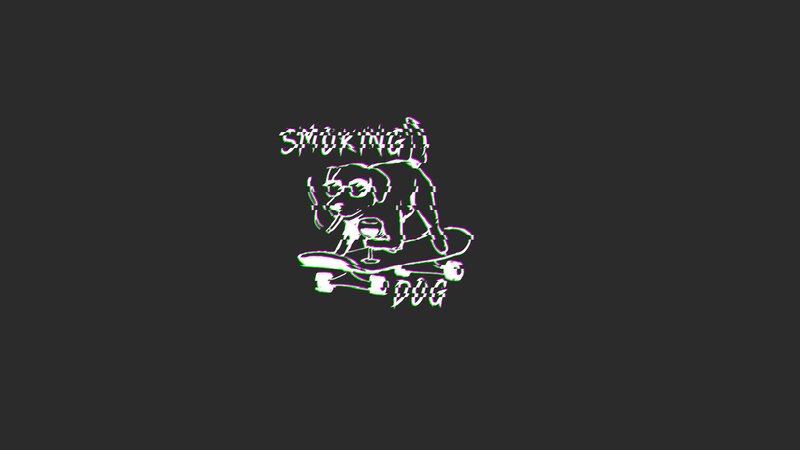 Dog on Skateboard