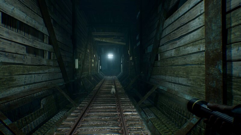 Dog on Train Tracks — Brown, Dark, Tense