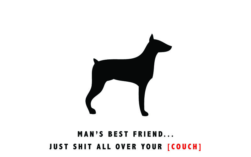 dog silhouette joke