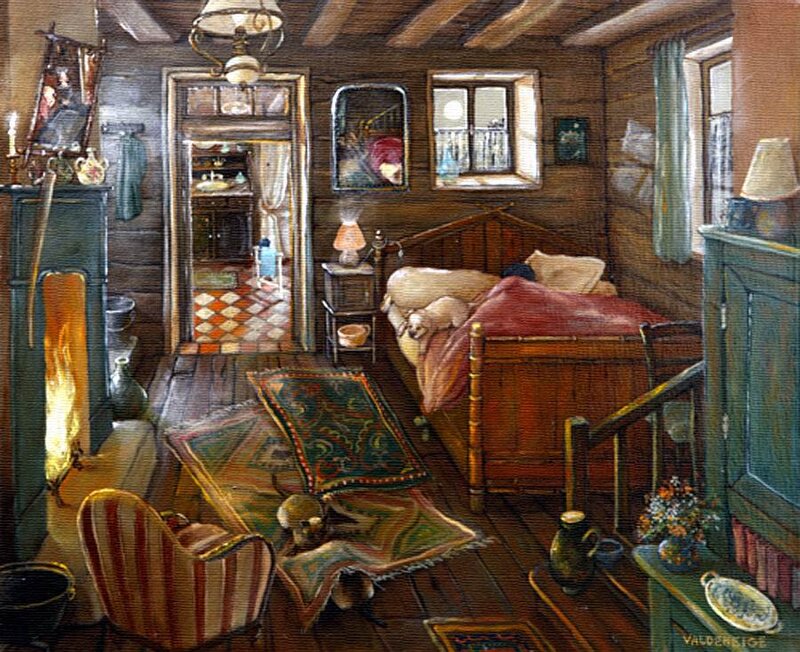 Dog Sleeping on Bed — Brown