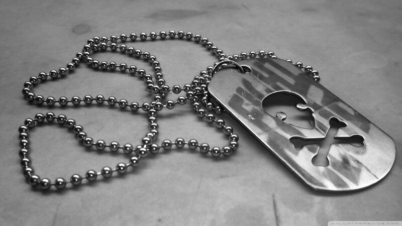 Dog Tag with Skull
