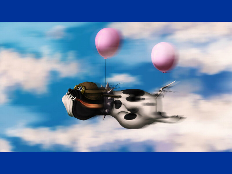 Dog with Balloons