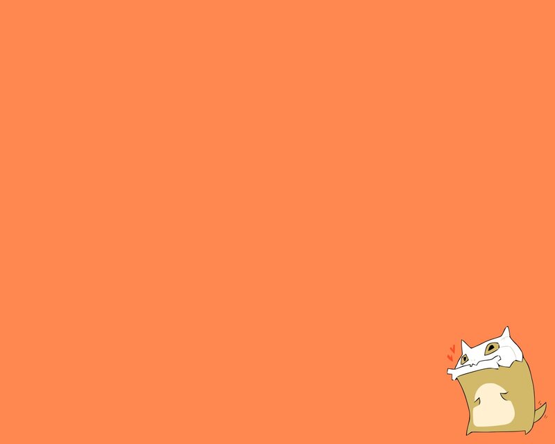 dog with bone on orange