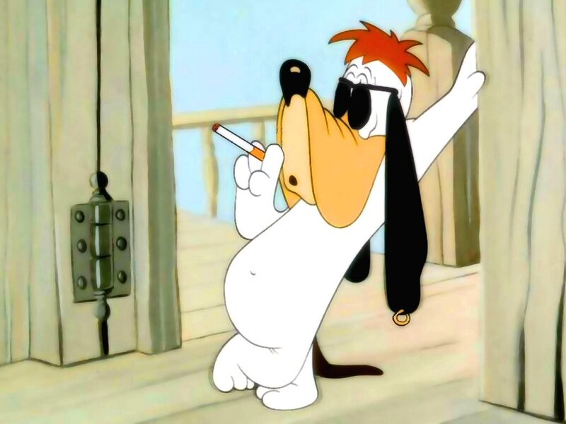 Dog with Cigarette