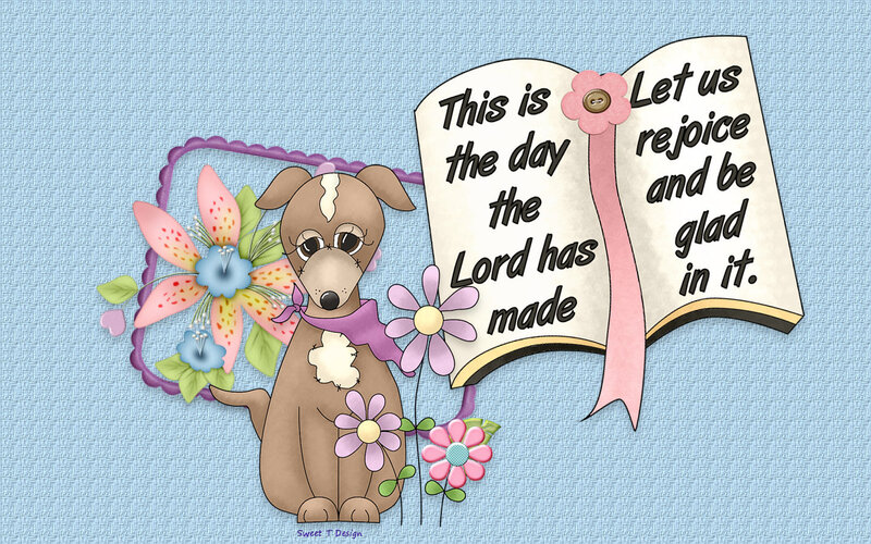 Dog with Flowers