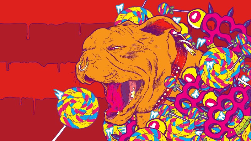 Dog with Lollipops