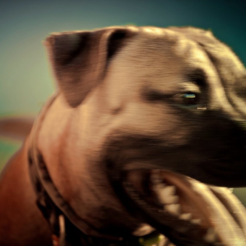 dog with open mouth