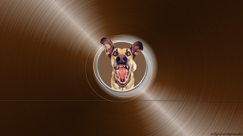 Dog with Open Mouth — Brown, Dramatic