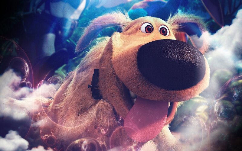 Dog with Tongue Out — Brown, Playful, 3d Render, Collar
