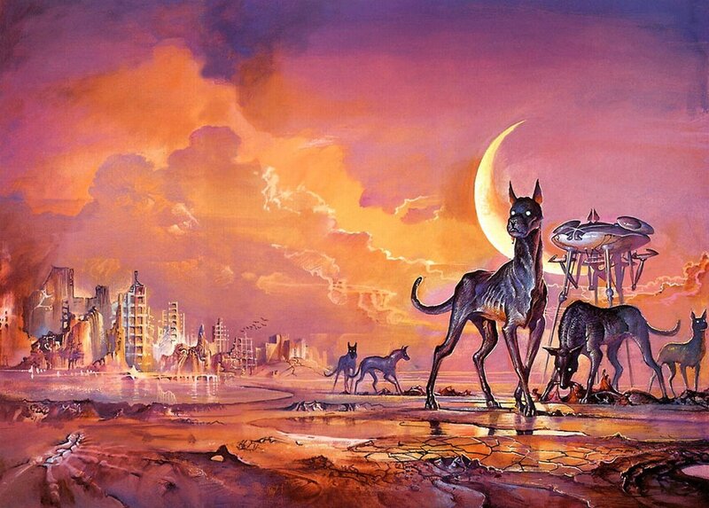 Dogs in Ruined City