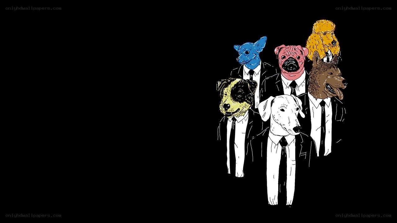 dogs in suits illustration