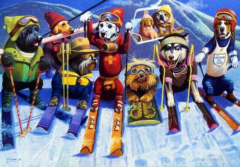 Dogs on Skis