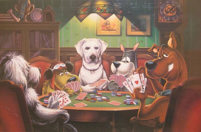 Dogs Playing Poker — Brown