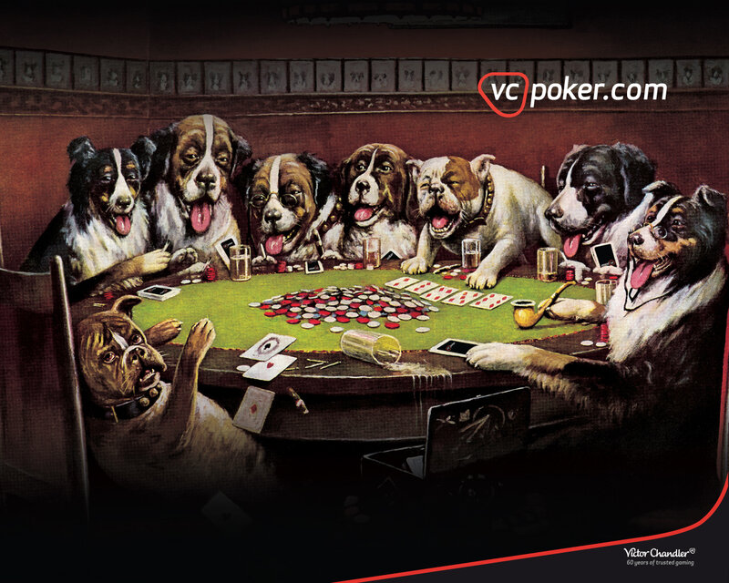 Dogs Playing Poker — Green, Dramatic