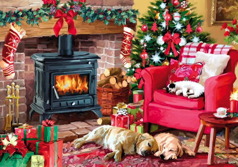 Dogs Sleeping on Floor