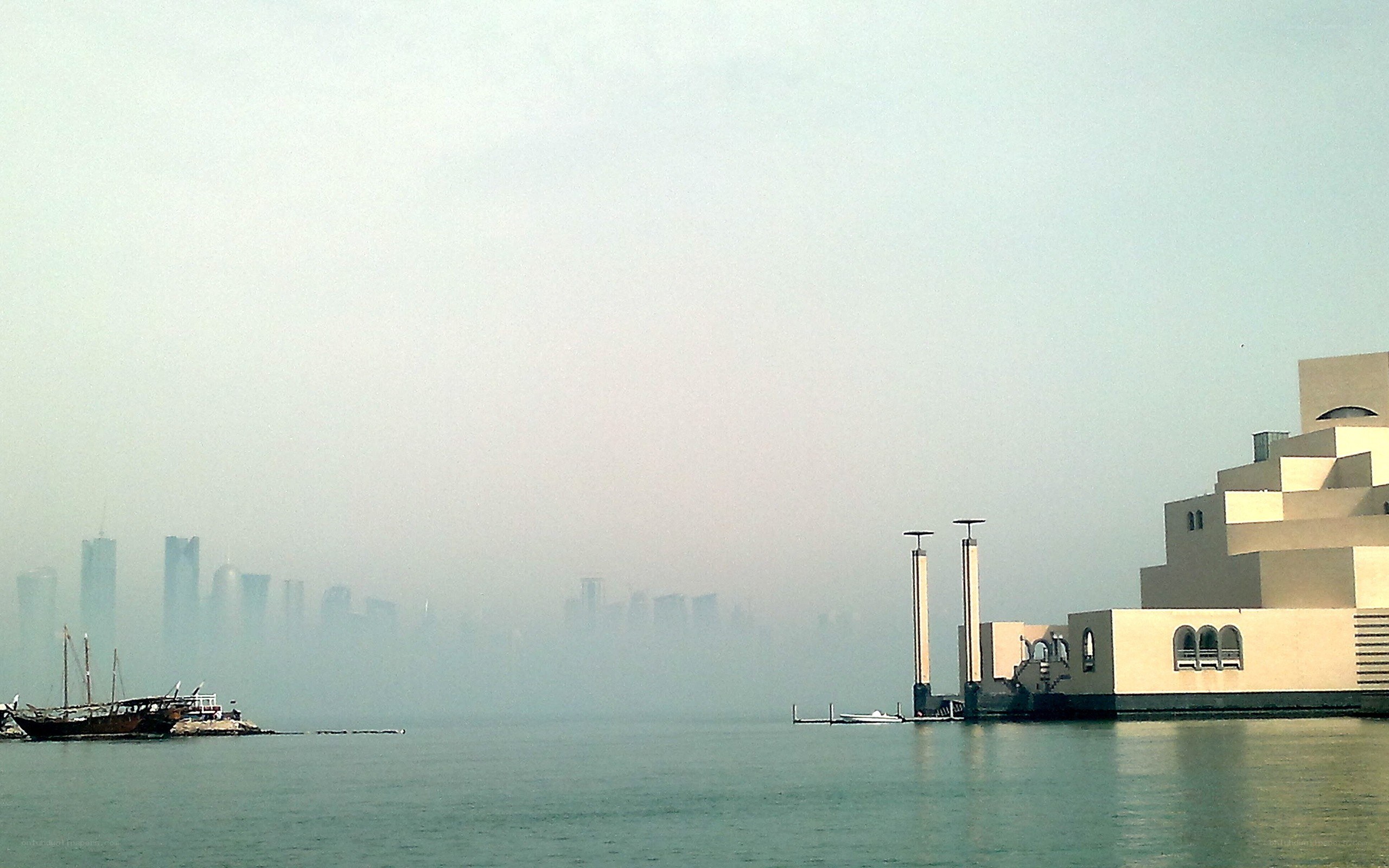 Doha skyline on a hazy day