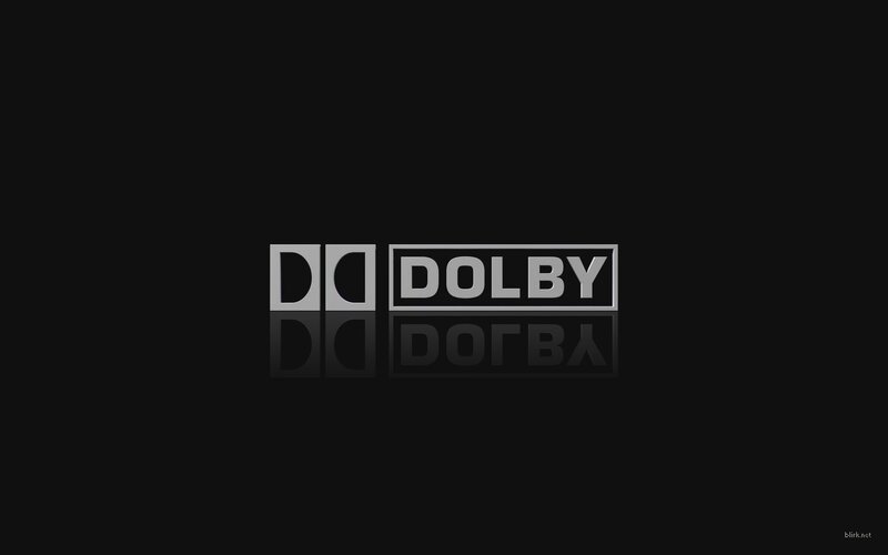 Dolby logo on black background