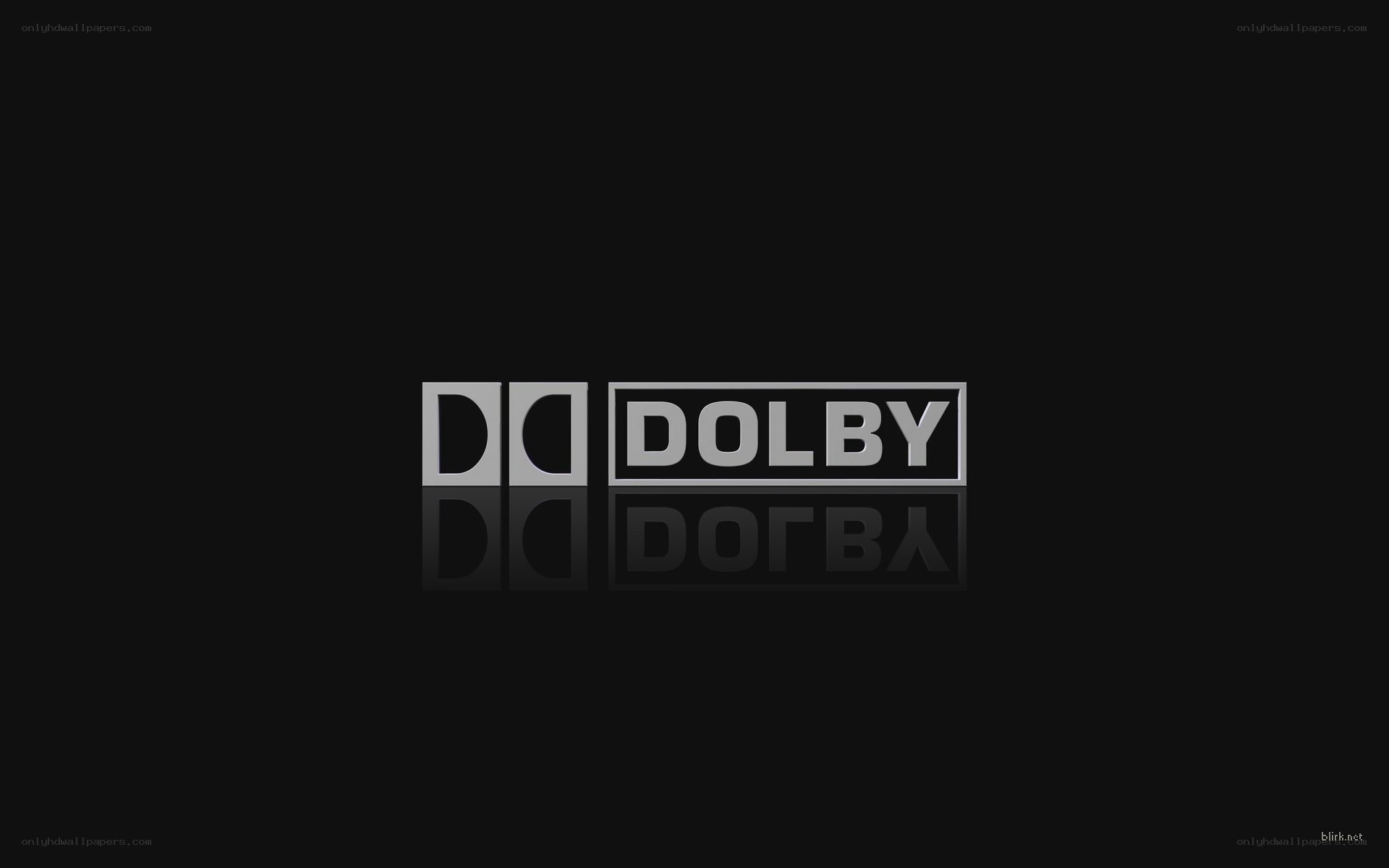 Dolby logo on black background