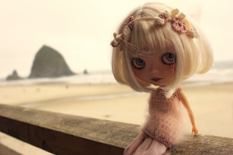 doll at the beach