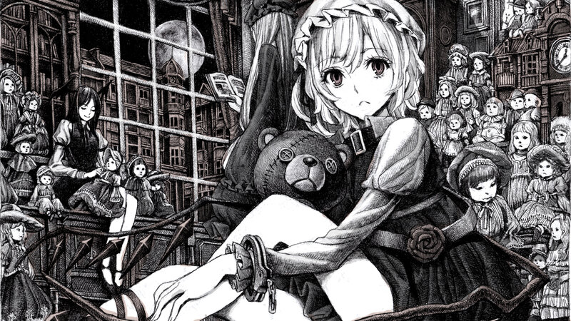 doll-filled room with girl