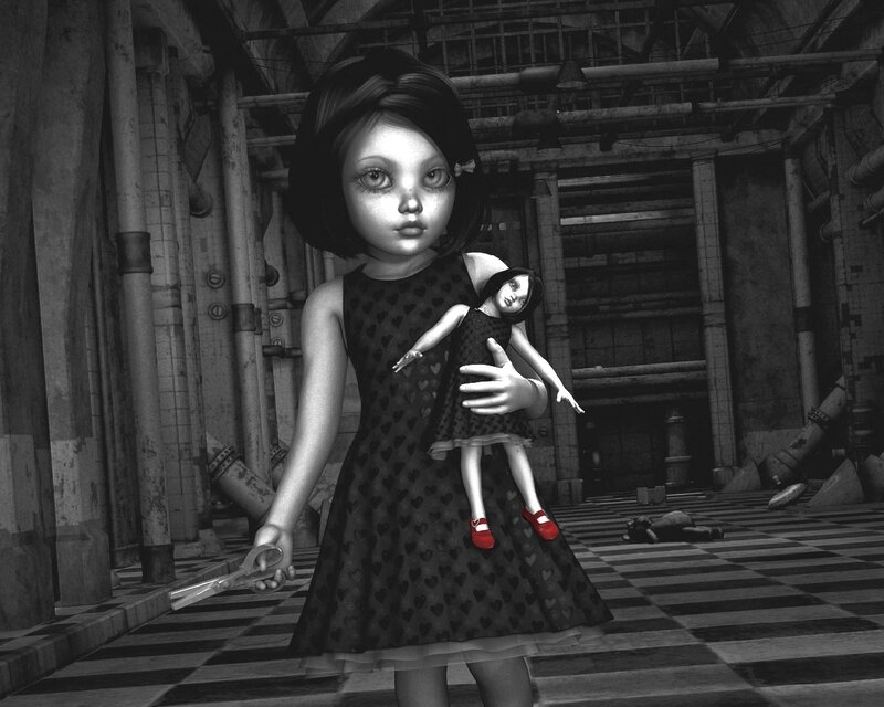 Doll Holding Scissors