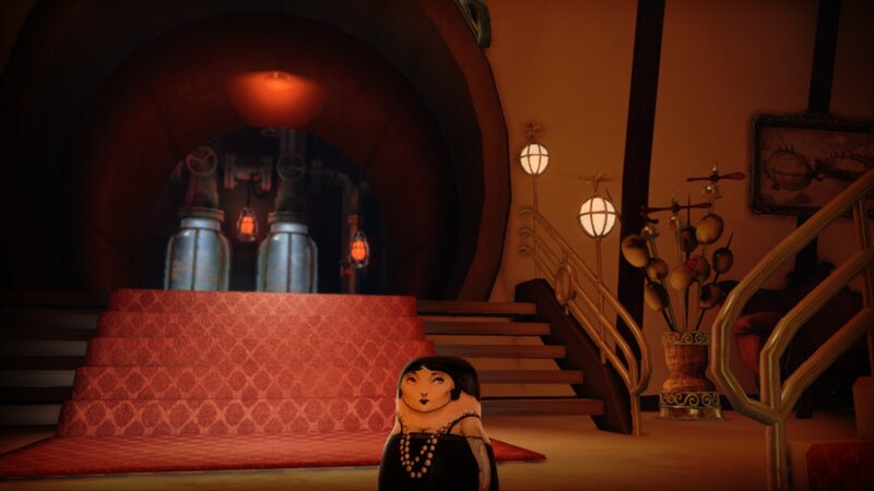 doll in a dimly lit room