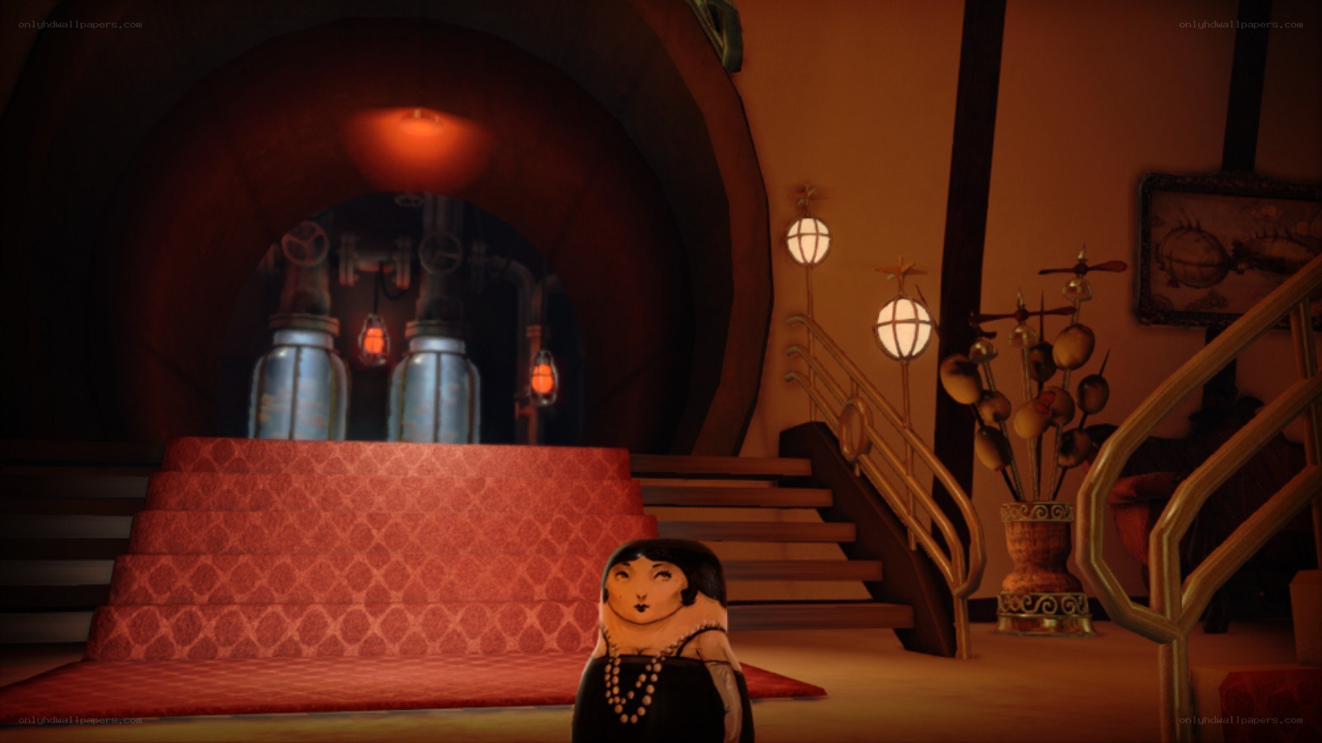 doll in a dimly lit room