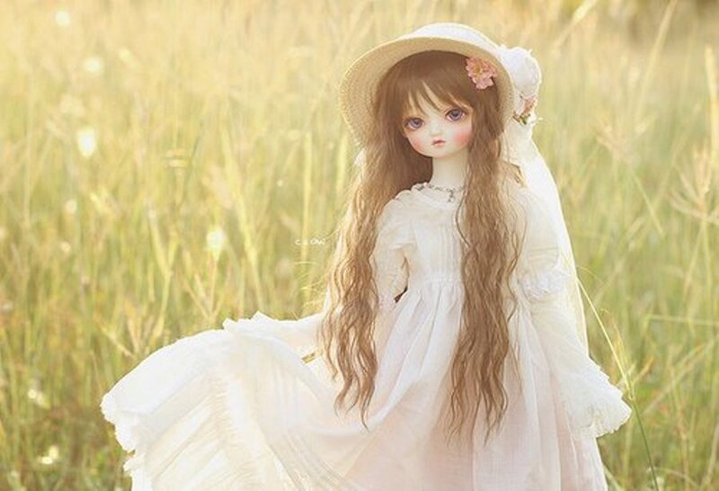 Doll in a Field — White