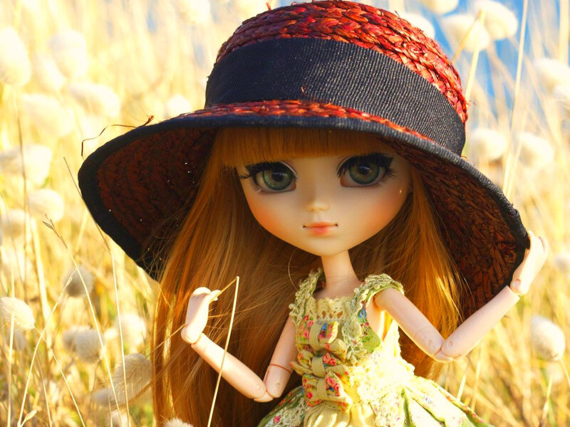 Doll in a Field — Yellow