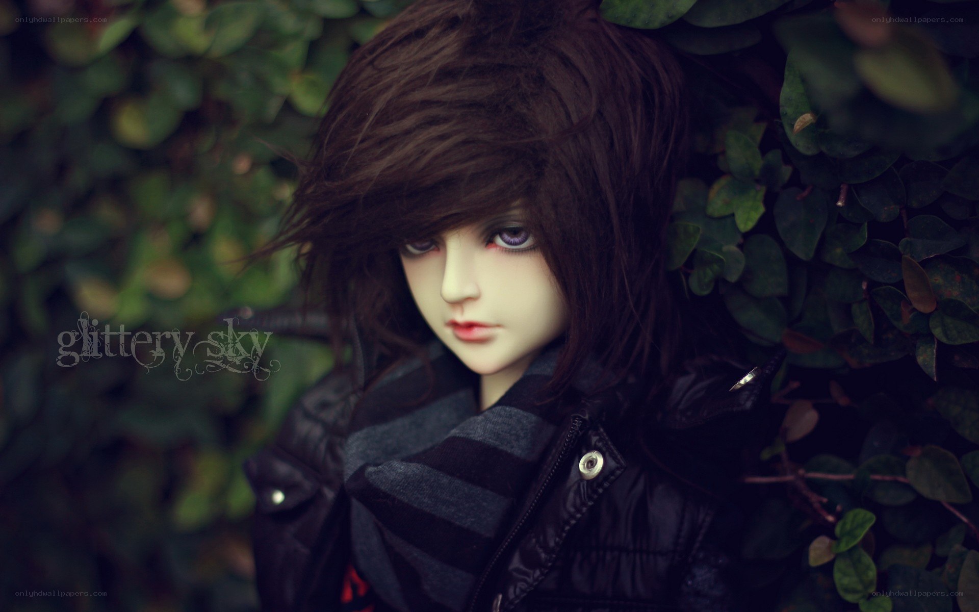 doll in a leafy setting