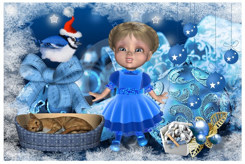 Doll in Blue Dress