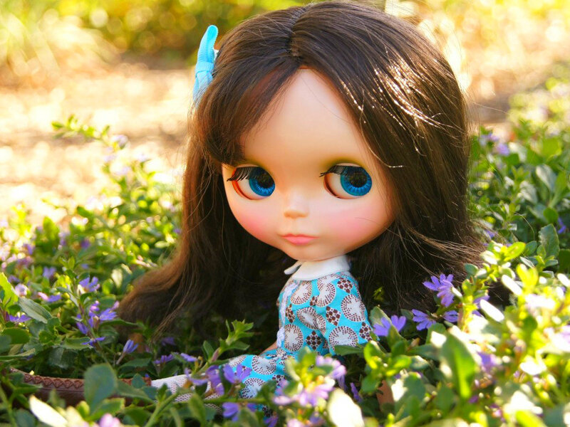 Doll in Flowers — Blue