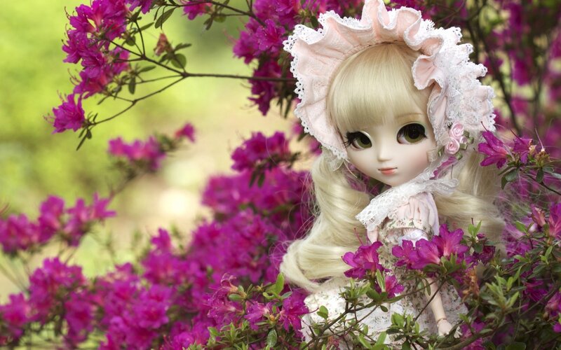 Doll in Flowers — Pink, Serene