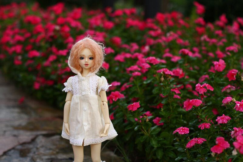 Doll in Garden — Pink