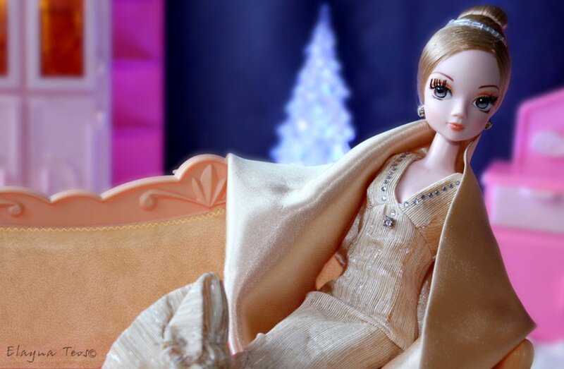 Doll in Gold Dress