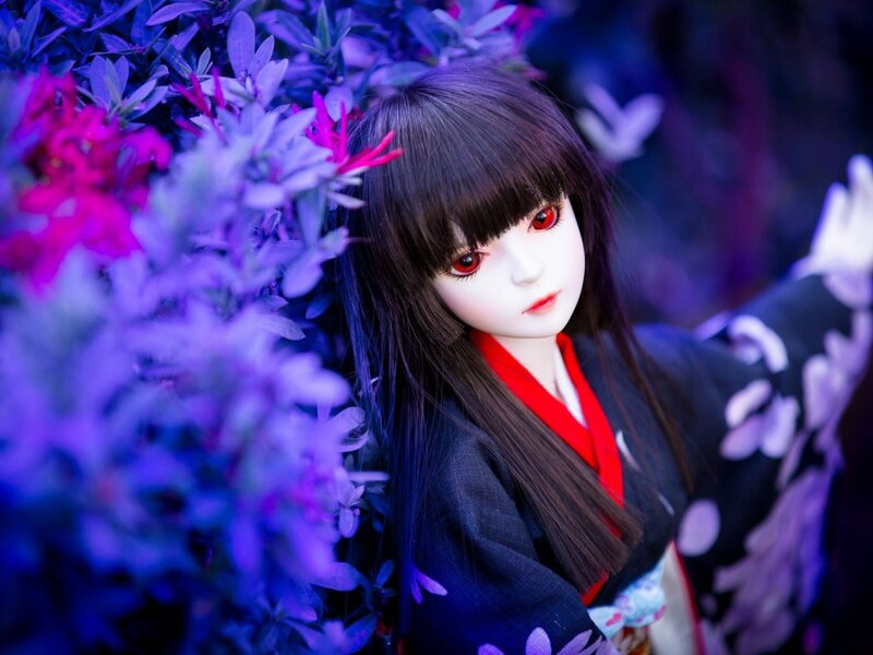Doll in Kimono — Purple